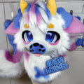 Pink and Blue Cotton Candy Element Kemono Fursuit Set (Gift Paws + Tail)