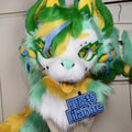 Green and Yellow Octopus Fursuit Set (Gift Paws + Tail)