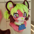 Mangosteen Bear kemono Head Fursuit (Gift Handpaws+Tail)