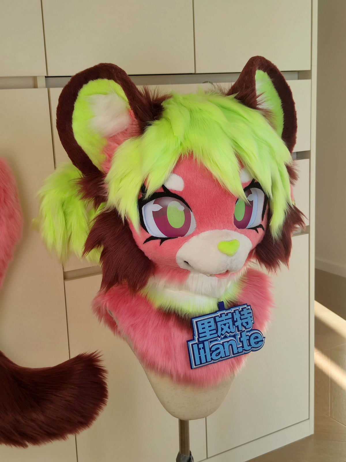 Mangosteen Bear kemono Head Fursuit (Gift Handpaws+Tail)